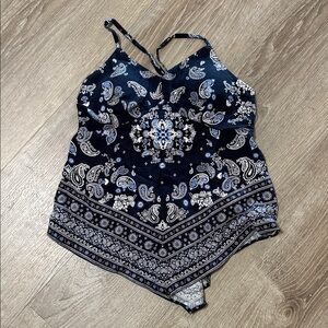 NOBO Navy Blue Paisley Camisole Top